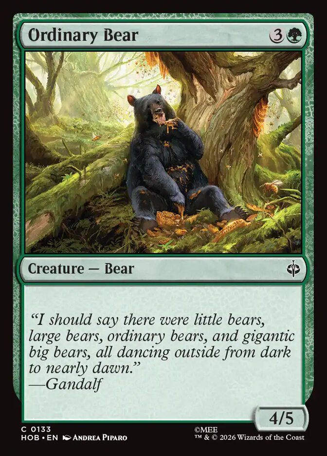 Ordinary Bear card front