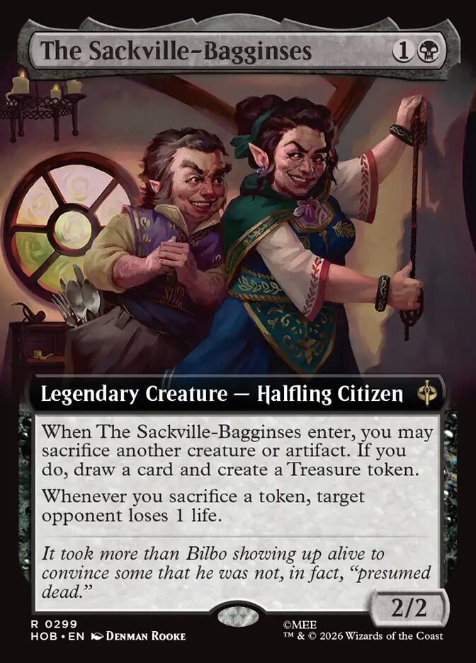 The Sackville-Bagginses card front