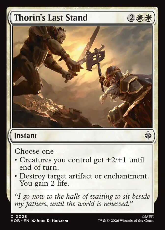 Thorin's Last Stand card front