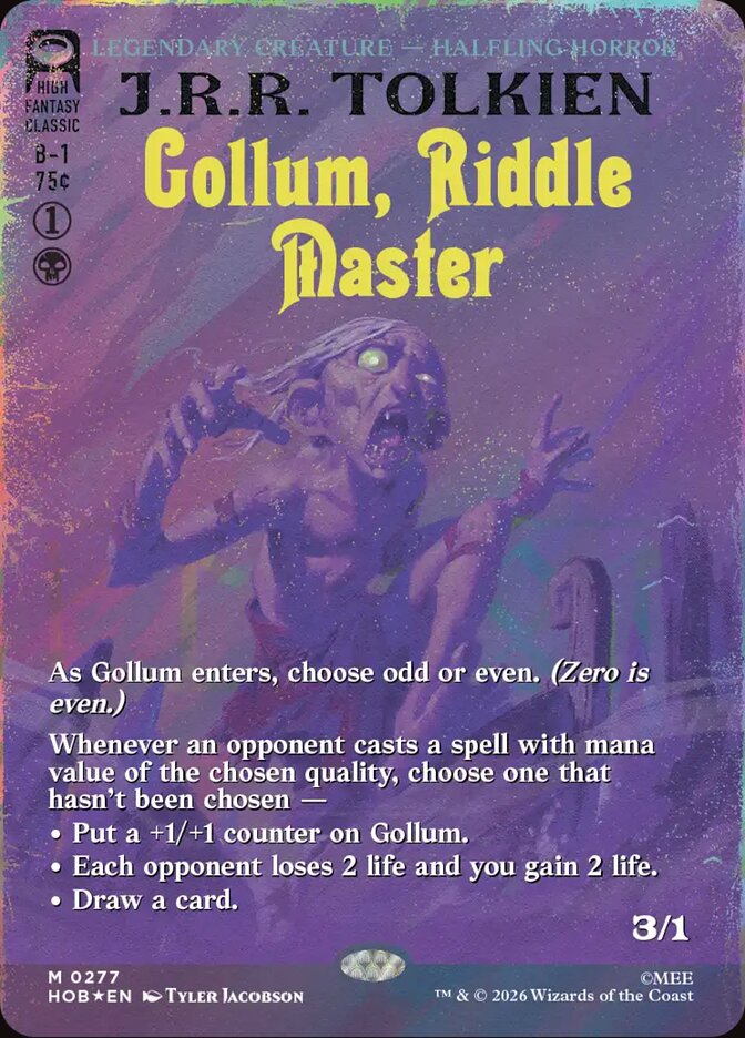 Gollum, Riddle Master card front