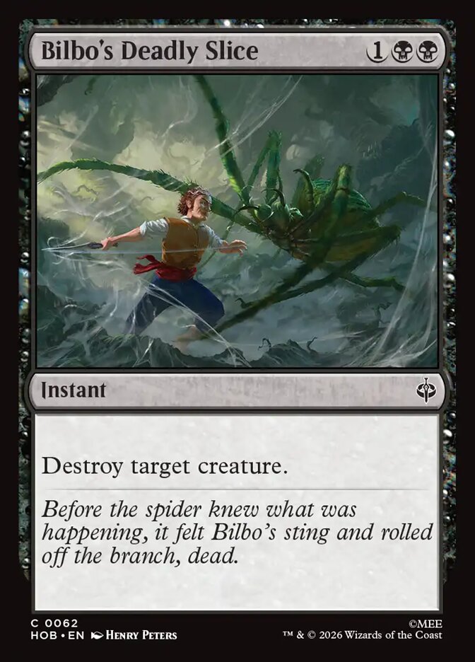 Bilbo's Deadly Slice card front