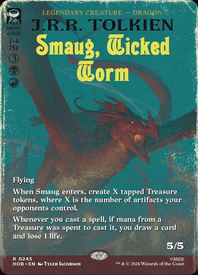 Smaug, Wicked Worm card front