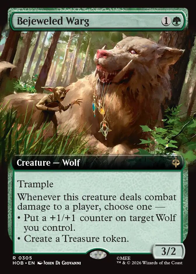 Bejeweled Warg card front