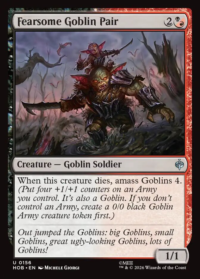 Fearsome Goblin Pair card front