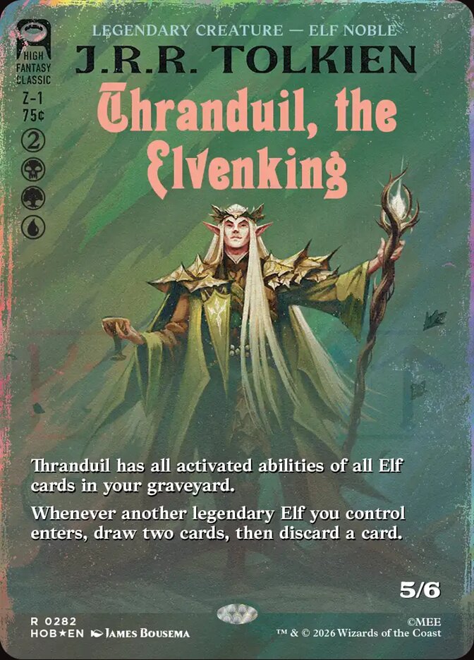 Thranduil, the Elvenking card front