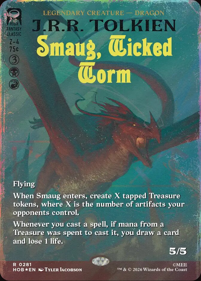 Smaug, Wicked Worm card front