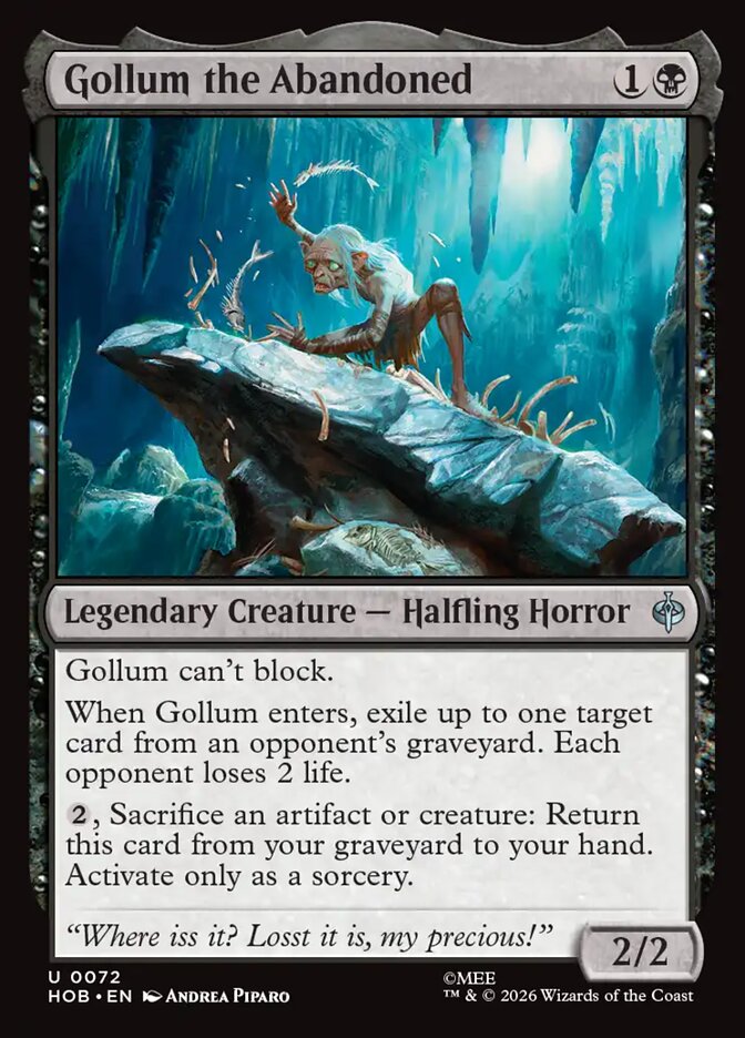 Gollum the Abandoned card front