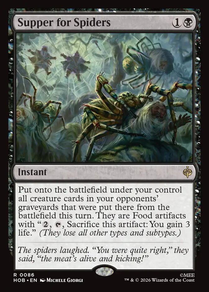 Supper for Spiders card front