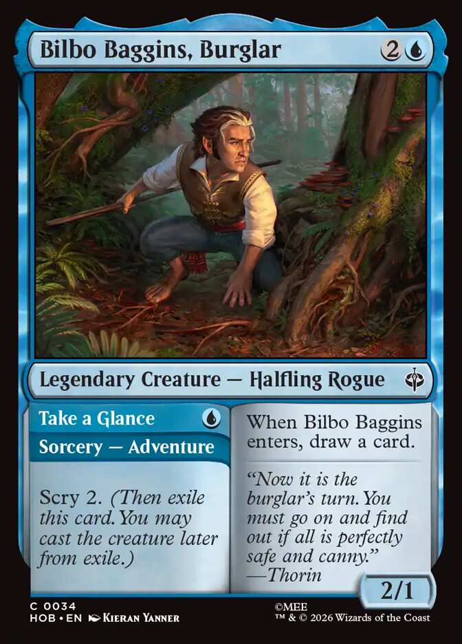 Bilbo Baggins, Burglar card front