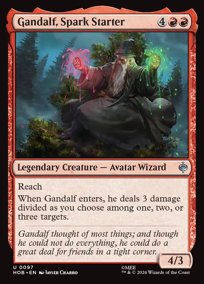 Gandalf, Spark Starter card front