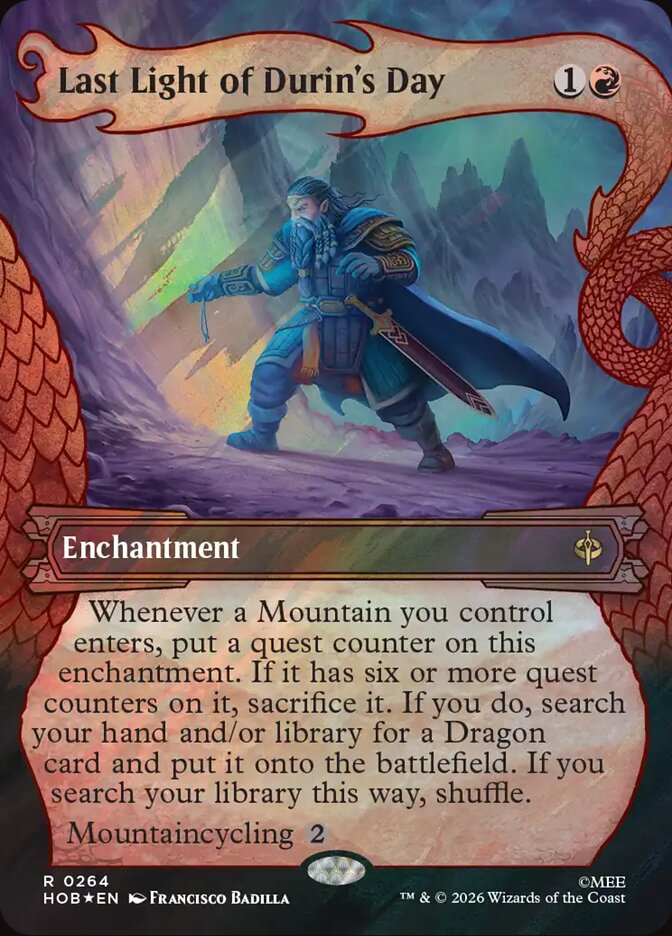 Last Light of Durin's Day card front