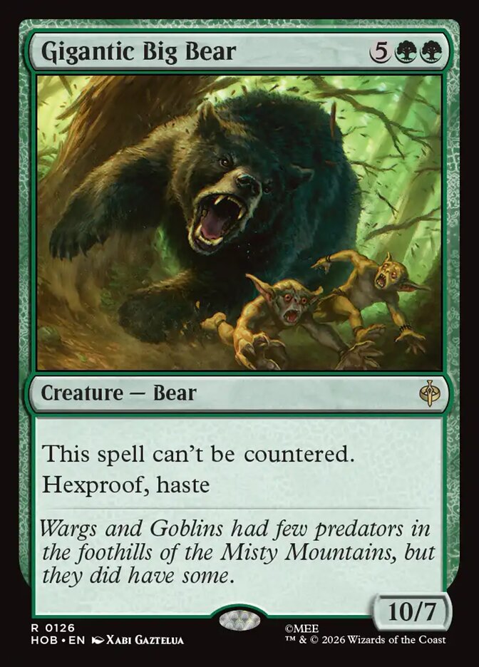 Gigantic Big Bear card front