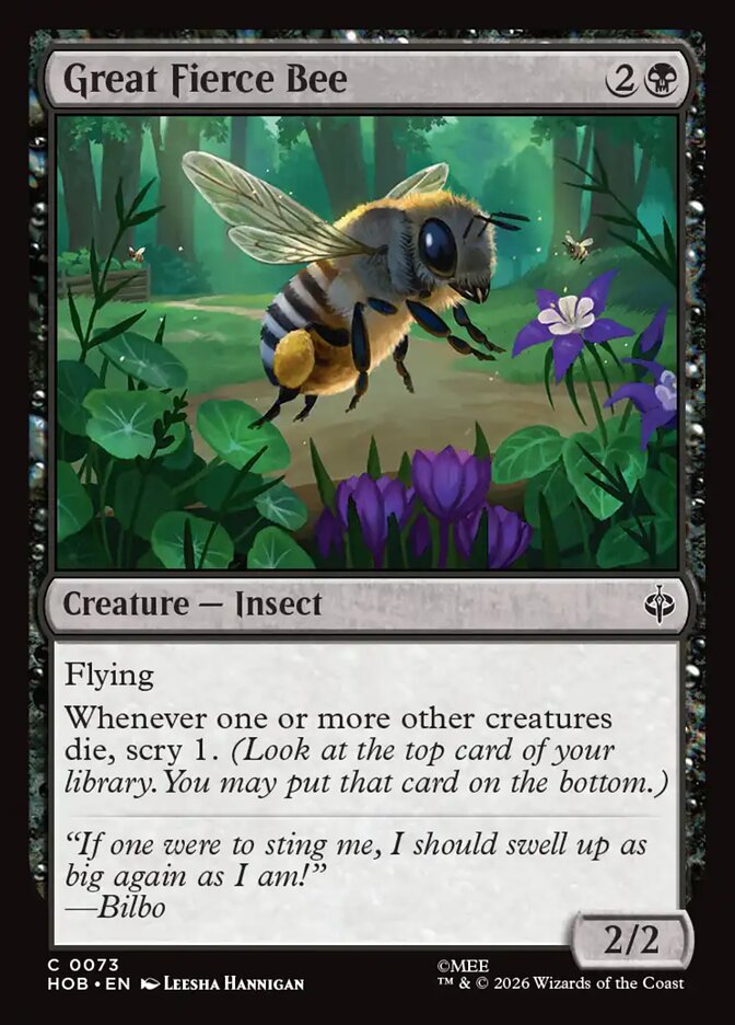 Great Fierce Bee card front