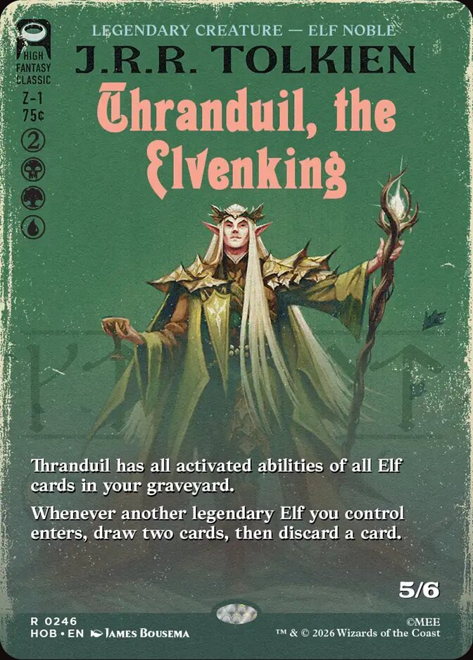 Thranduil, the Elvenking card front