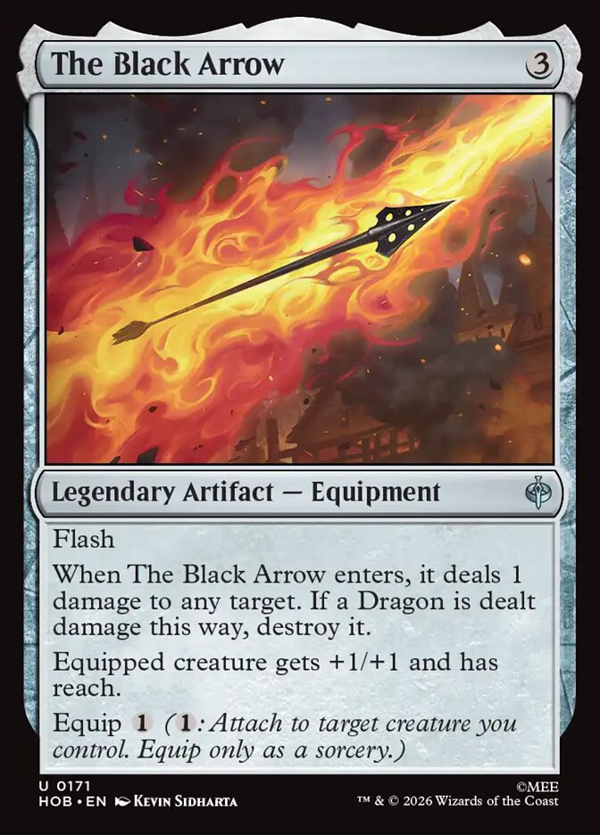 The Black Arrow card front