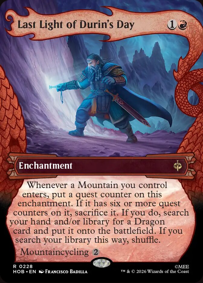 Last Light of Durin's Day card front