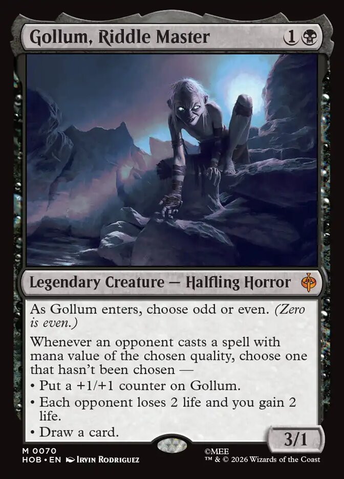Gollum, Riddle Master card front