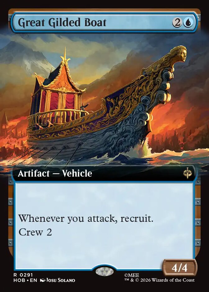 Great Gilded Boat card front