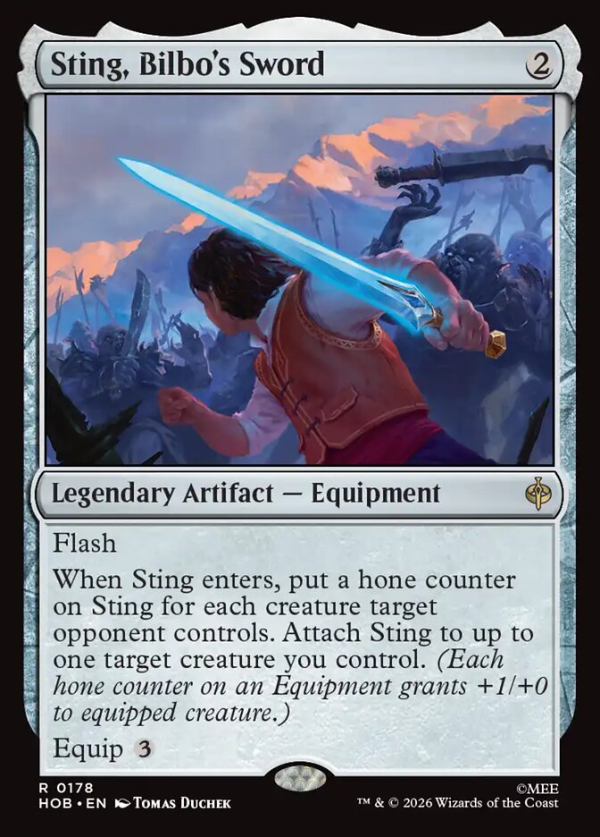 Sting, Bilbo's Sword card front