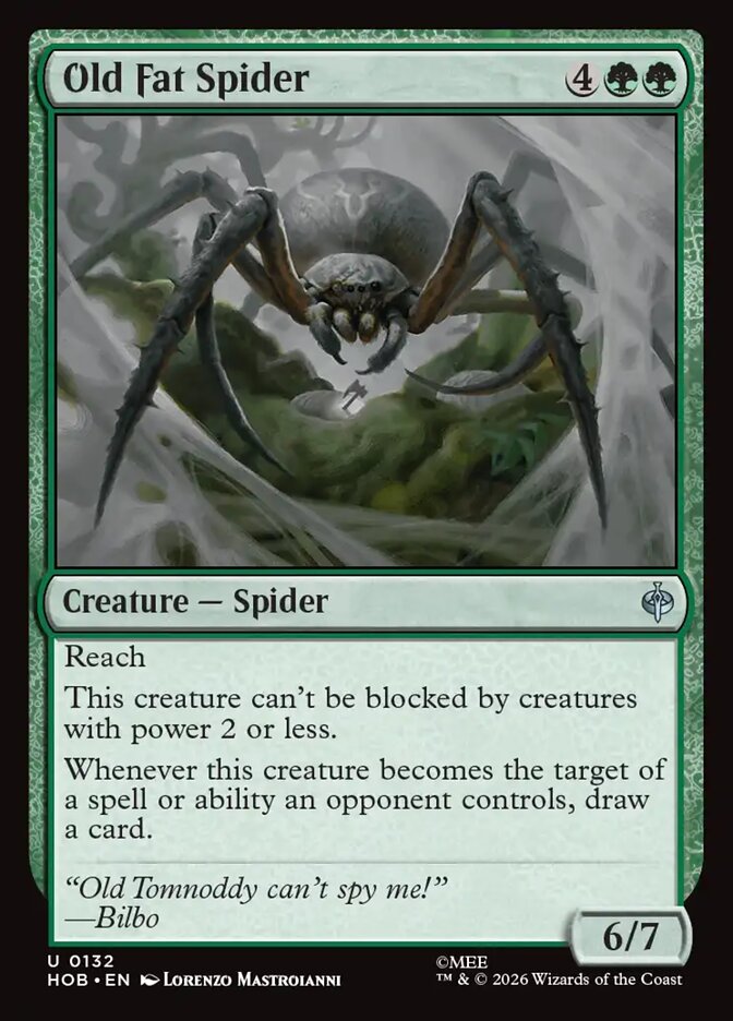 Old Fat Spider card front