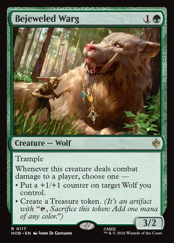 Bejeweled Warg card front