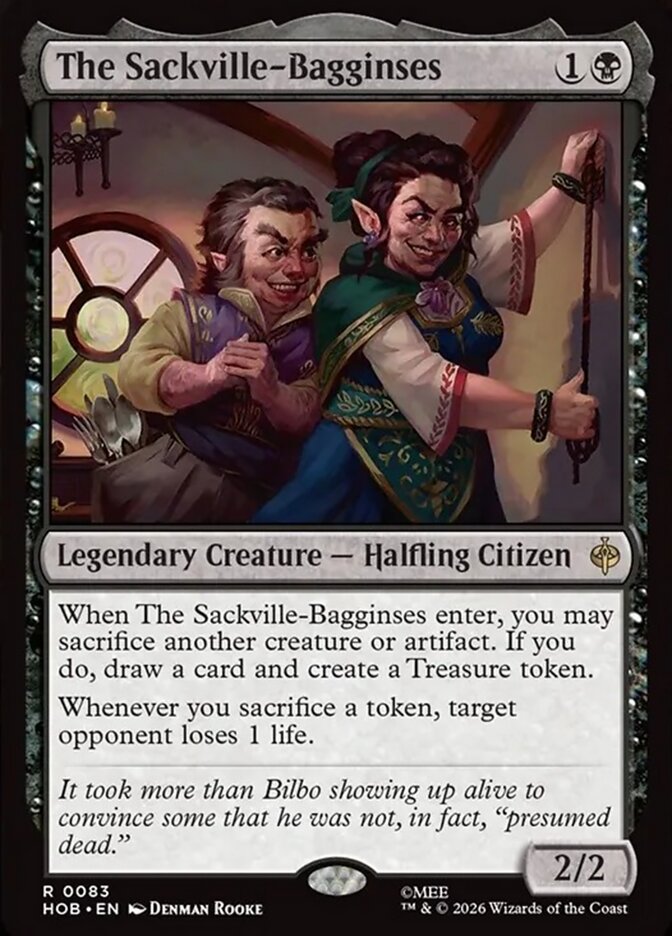 The Sackville-Bagginses card front