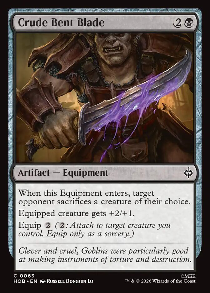 Crude Bent Blade card front