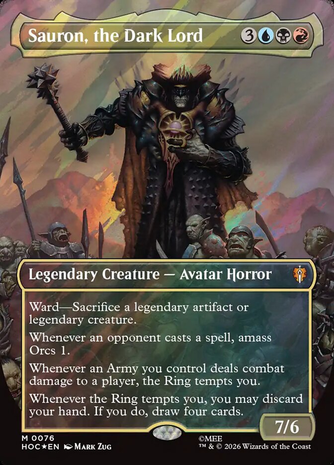 Sauron, the Dark Lord card front