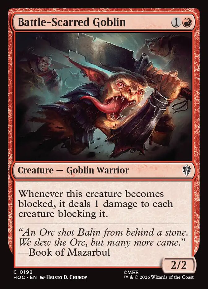 Battle-Scarred Goblin card front