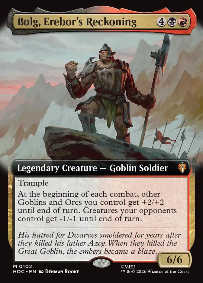 Bolg, Erebor's Reckoning card front