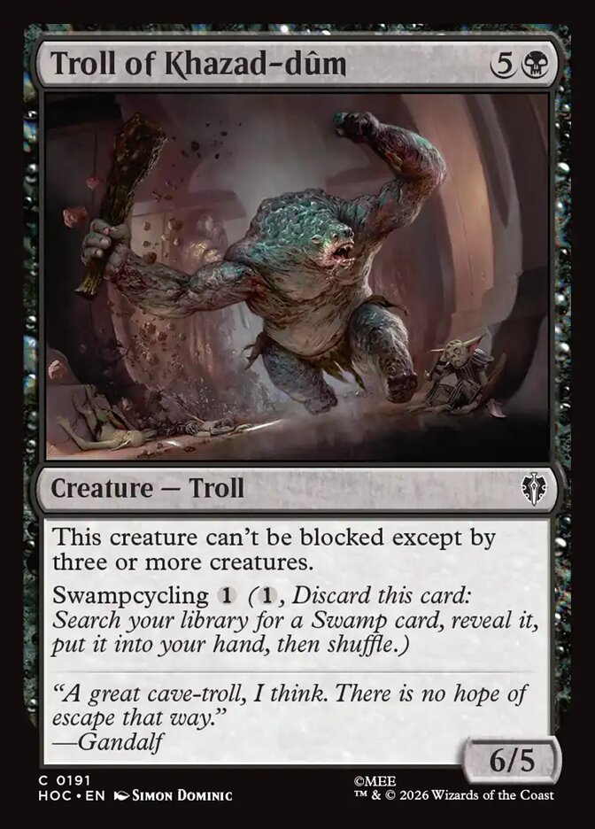 Troll of Khazad-dûm card front