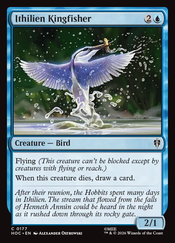Ithilien Kingfisher card front