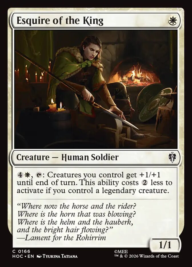 Esquire of the King card front
