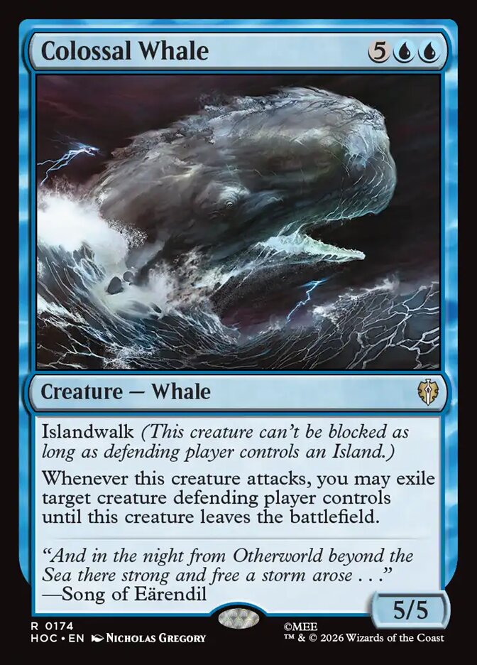 Colossal Whale card front