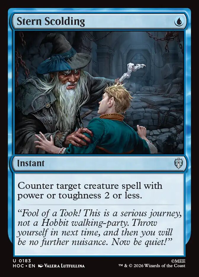 Stern Scolding card front