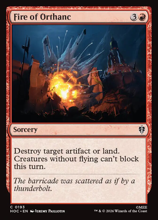 Fire of Orthanc card front