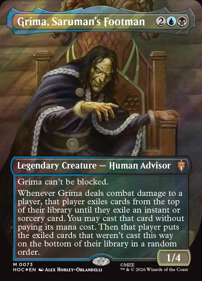 Gríma, Saruman's Footman card front