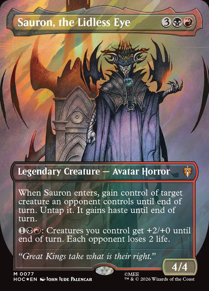 Sauron, the Lidless Eye card front