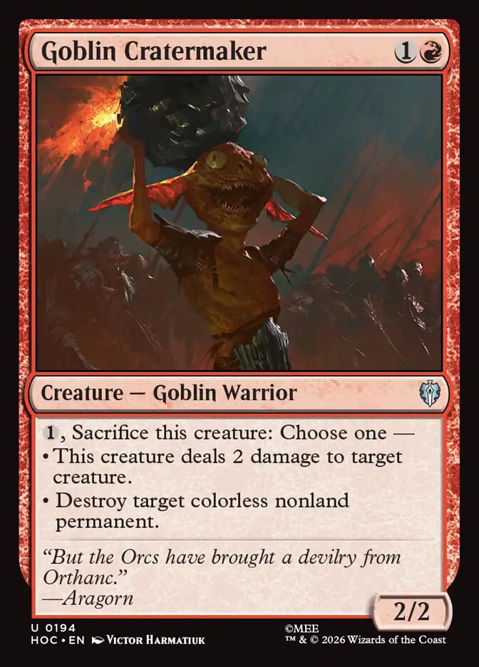 Goblin Cratermaker card front