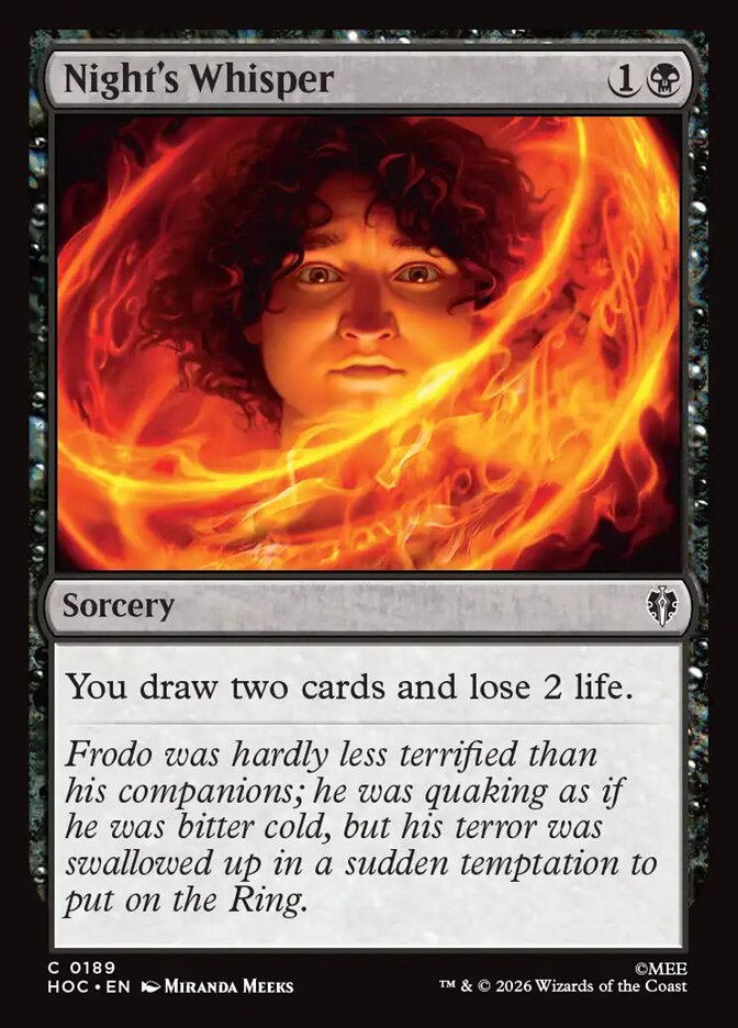 Night's Whisper card front