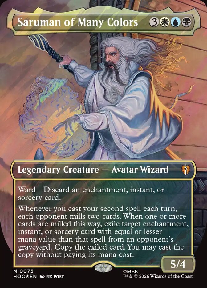 Saruman of Many Colors card front