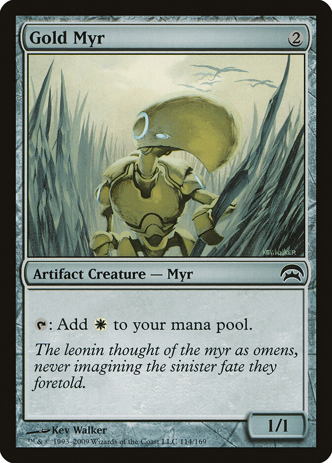 Gold Myr card front