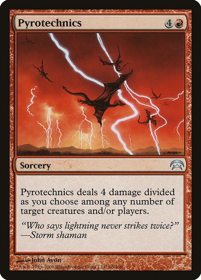 Pyrotechnics card front
