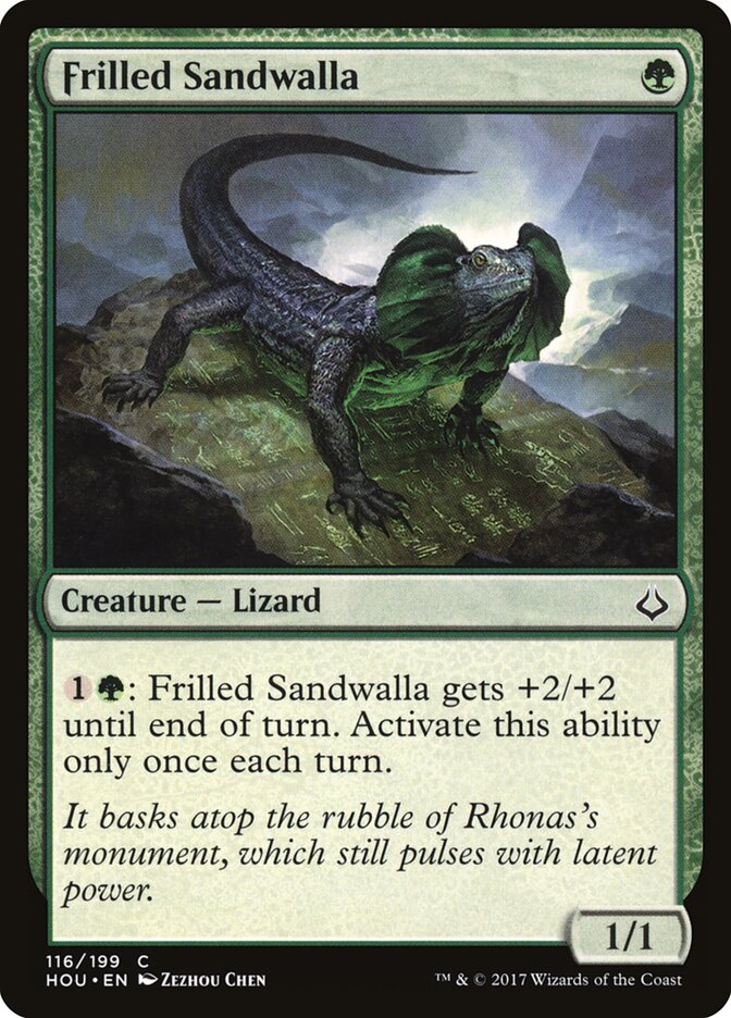 Frilled Sandwalla card front