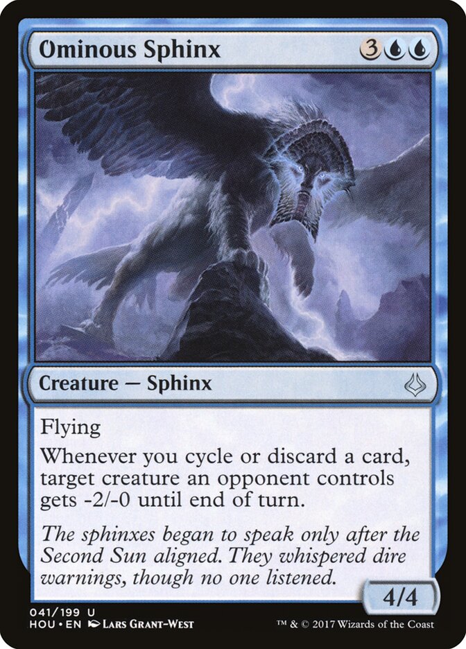 Ominous Sphinx card front