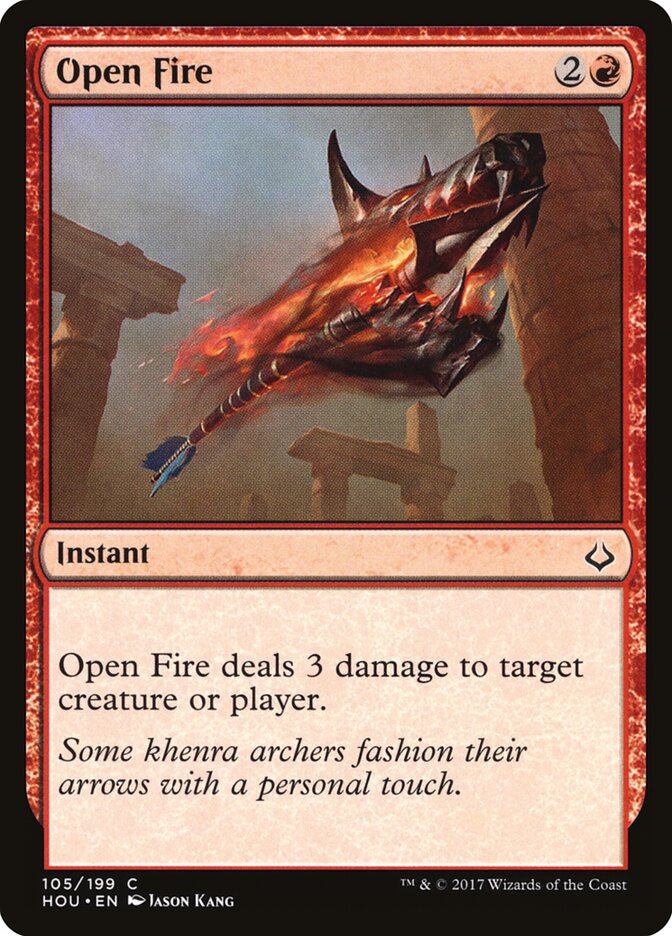 Open Fire card front