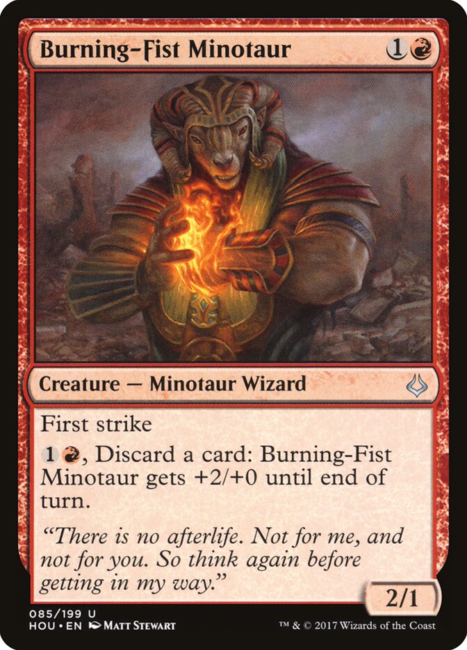 Burning-Fist Minotaur card front