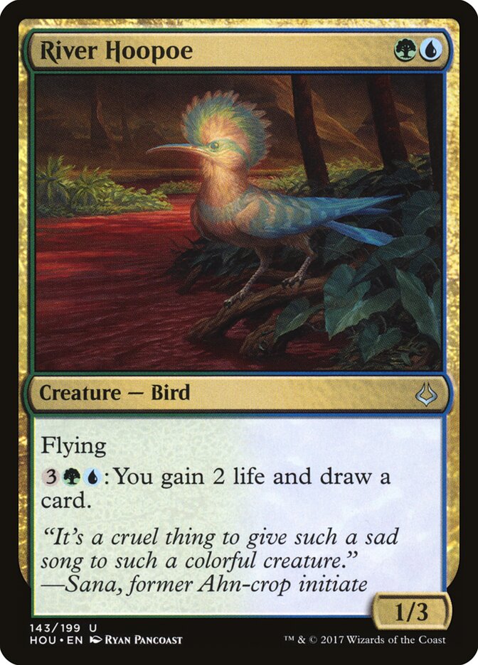 River Hoopoe card front