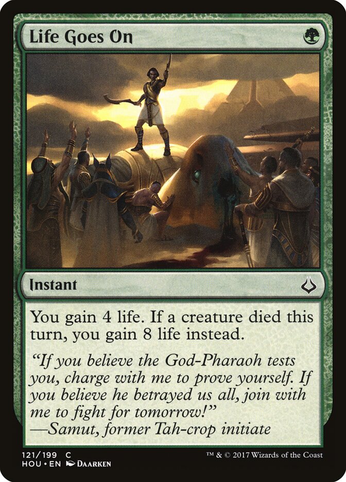 Life Goes On card front
