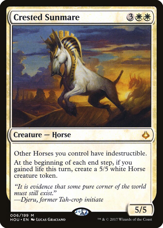 Crested Sunmare card front